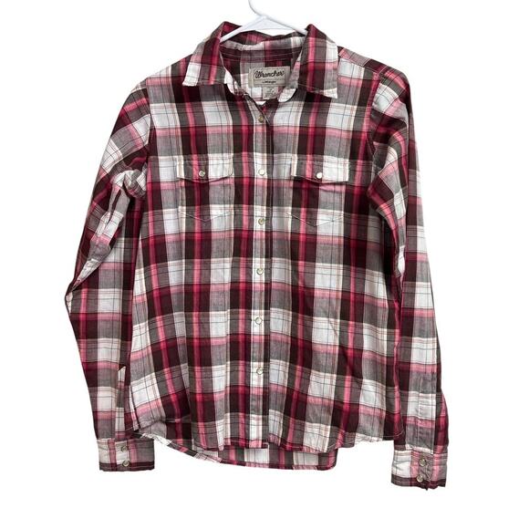 Wrancher by Wrangler Women's Pearl Snap Button Up Shirt Medium - Picture 1 of 9